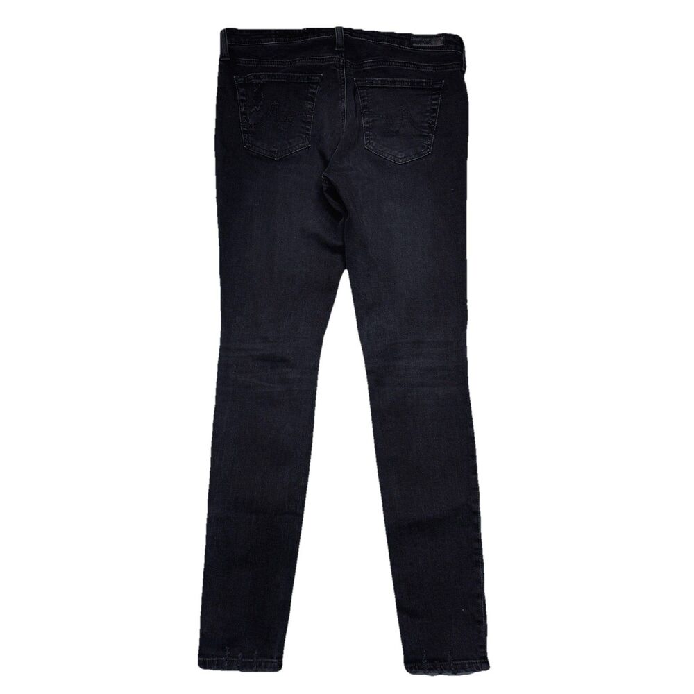 AG ED Adriano Goldschmied Legging Jeans 29 (30x28) Washed Black Distress Womens - Picture 3 of 11